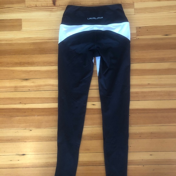 Black and white mesh full length leggings - Picture 3 of 3